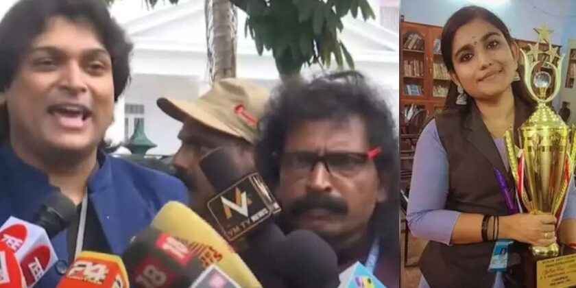 Sharon murder case ഗ്രീഷ്മയ്ക്ക് വധശിക്ഷ വിധിച്ച ജഡ്ജിയുടെ കട്ടൗട്ടില്‍ പാലഭിഷേകം നടത്താനുള്ള ശ്രമം തടഞ്ഞ് പോലീസ്‌